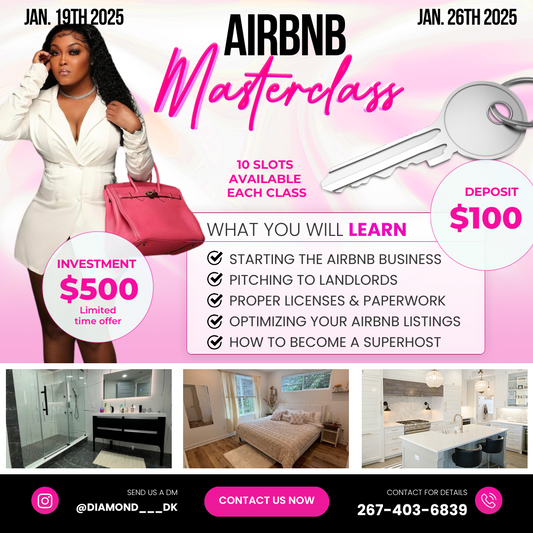 Deposit for Airbnb master class